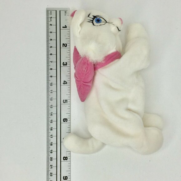 Disney Marie Aristocats 10" Plush Mini Bean Bag White Cat Collar Stuffed Animal - Picture 8 of 9